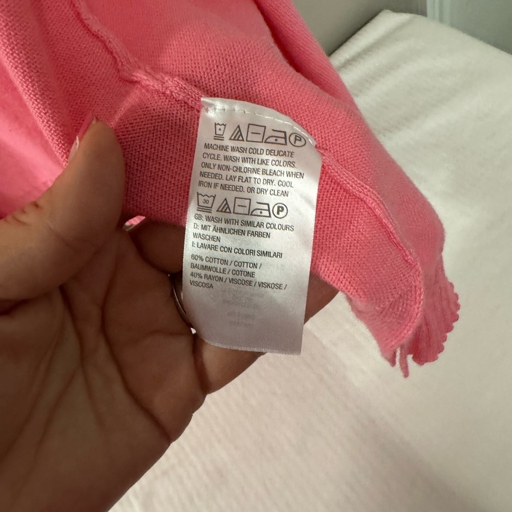 Isaac Mizrahi Live XL long Sleeve open Cardigan double Pockets Pink work office - Picture 3 of 8